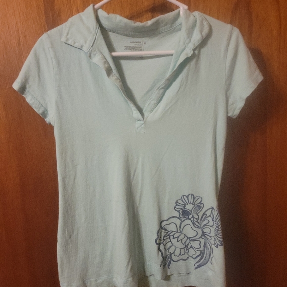 Old Navy Blue Collar Shirt - Picture 2 of 6